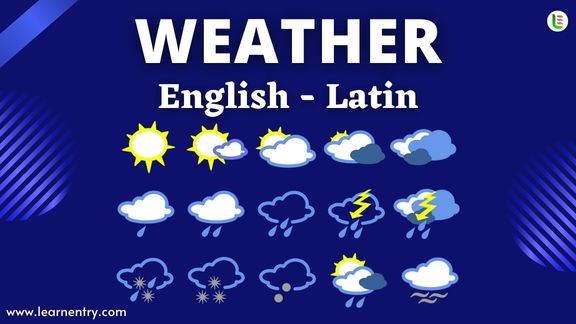 Weather vocabulary words in Latin and English - Common Latin Vocabulary