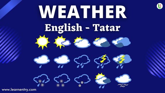 Weather vocabulary words in Tatar and English - Common Tatar Vocabulary