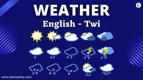 Weather vocabulary words in Twi and English - Common Twi Vocabulary