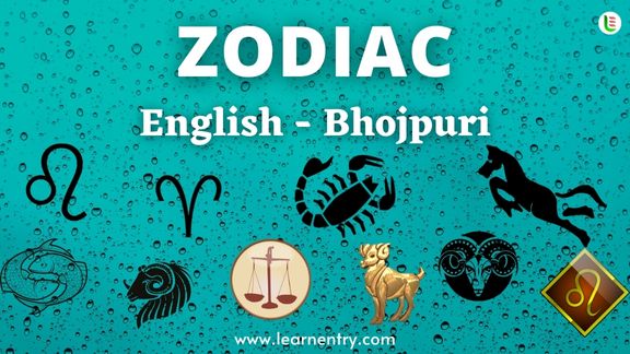 Zodiac names in Bhojpuri and English - Common Bhojpuri Vocabulary